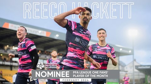 Reeco Hackett nominated for the PFA Fans’ Player of the Month Award