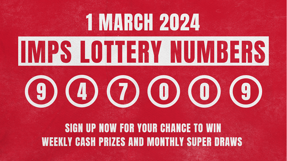 Imps lottery winning number - 1/3/24